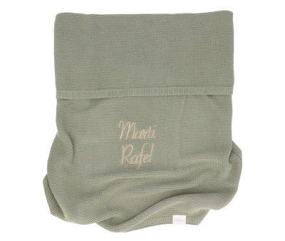 Manta de Punto Pure Olive Personalizable
