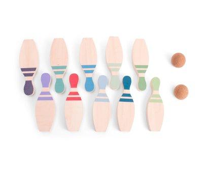 Juego de Bolos de Madera