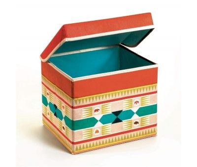 Caixa de brinquedos com assento Tipi