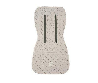 Stroller Seat Cushion Hearts Poppy Moss