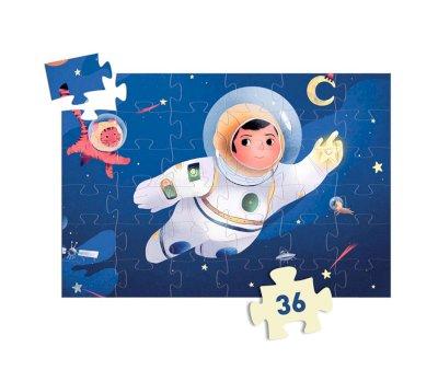 Puzzle Silueta Astronauta en La Luna