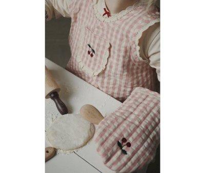 Set Delantal y Manopla Cherry Check