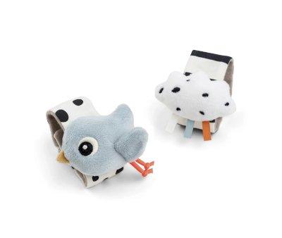 2 pulseiras Chocalhos Happy Clouds Blue