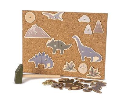 Hammer and Dino Cork Pieces