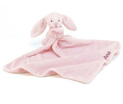Doudou Bunny Bashful Rosa Personalizable