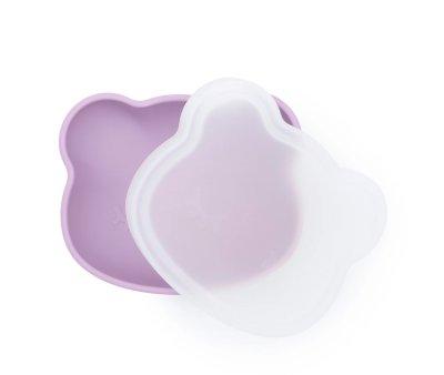 Bol  Ventouse et Couvercle Ours Lilac