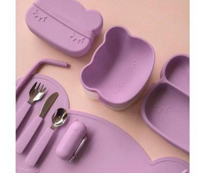 Bol  Ventouse et Couvercle Ours Lilac