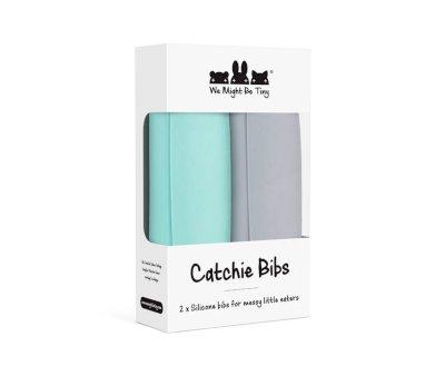 2 Babero Catchie 2.0 Silicona Mint & Grey