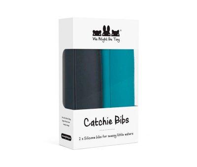 2 Babero Catchie 2.0 Silicona Blue Dusk & Charcoal