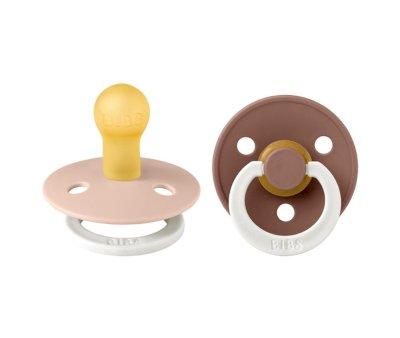 2 Sucettes Nocturnes BIBS Colour Round Blush Glow/Woodchuck Glow