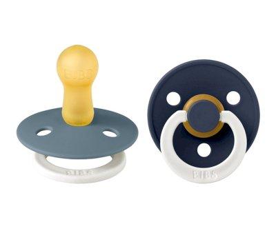 2 Sucettes Nocturnes BIBS Colour Round Petrol Glow/Deep Space Glow