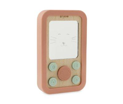 Telfono Madera Silicona Mrs.Cat para Bebs