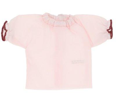 Pastel Pink Poplin Blouse for Soft Doll