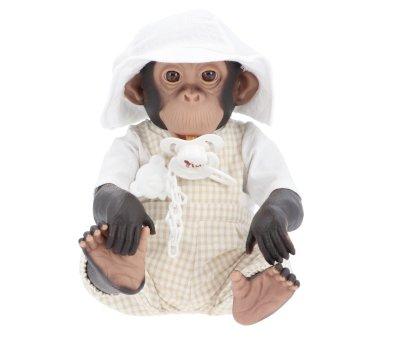 Lola The Chimpanzee with Pichi Vichi Biscotti, Blouse, and Fisherman Hat