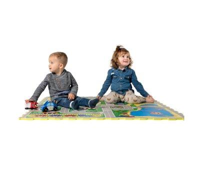 Tappeto da Gioco Puzzle Citt 120 x 120 cm