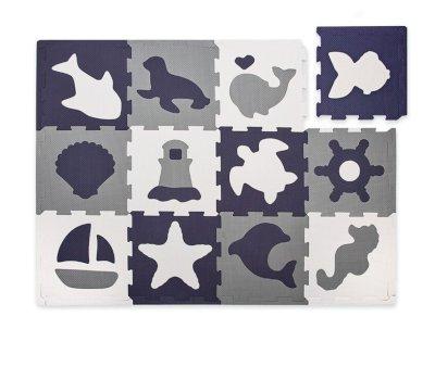 Tappeto da Gioco Puzzle Oceano 120 x 90 cm