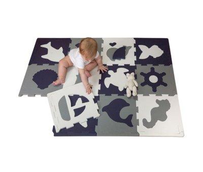 Tappeto da Gioco Puzzle Oceano 120 x 90 cm