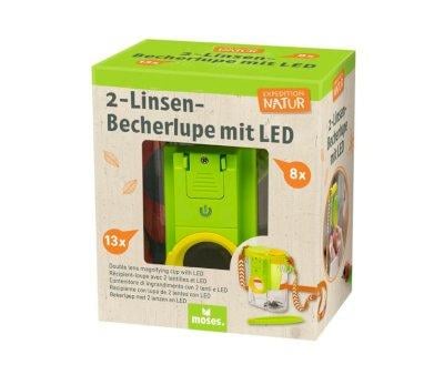 Recipiente con Lupa de 2 Lentes con Led Expedition Natur