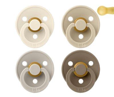 4 Sucettes BIBS Colour Ivory/Sand/Vanilla/Dark Oak