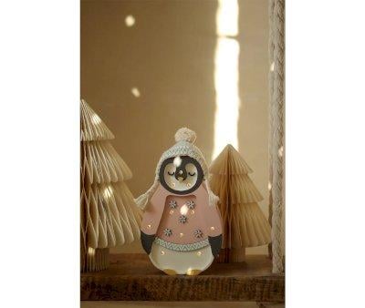 Baby Penguin Mini Pink Lamp