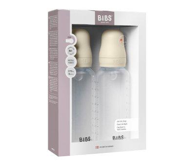 2 Biberon Plastica BIBS Silicone Ivory 270ml