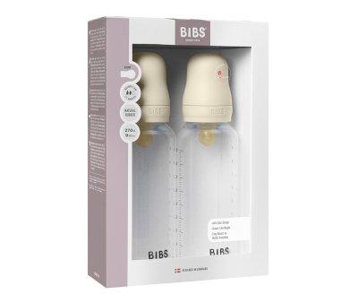 2 Biberon Plastica BIBS Lattice Ivory 270ml