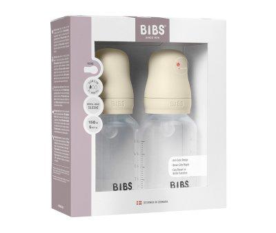 2 Biberon Plastica BIBS Silicone Ivory 150ml