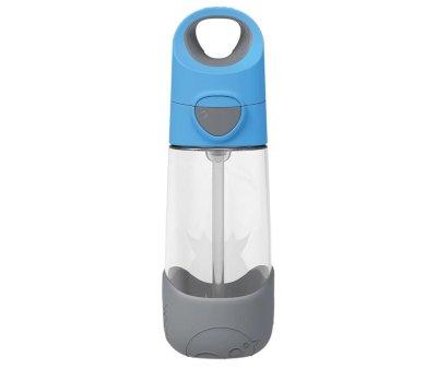 Tritan Bottle with Straw 450 ml Blue Slate