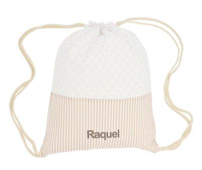 Mochila Saco Dorset Beige Personalizable