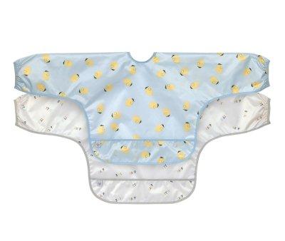 2 Happy Fruits Lemon Bibs with Sleeves