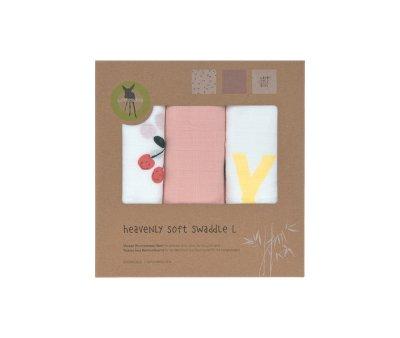 Pack 3 Muselinas Happy Fruits Cherry 80 cm