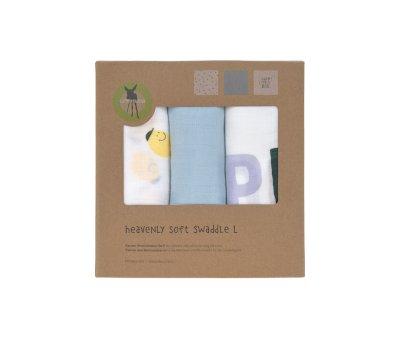 Pack of 3 Happy Fruits Lemon Muslins 80 cm
