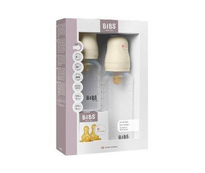 2 Biberon Plastica BIBS Lattice Ivory 150+270ml