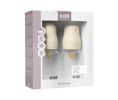 2 Biberon Plastica BIBS Lattice Ivory 150ml