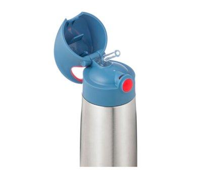 Thermal Bottle with Straw 500ml Blue Blaze