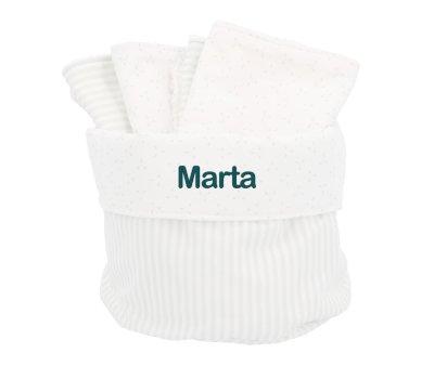 Cesta con Secababitas Dorset Verde Personalizable
