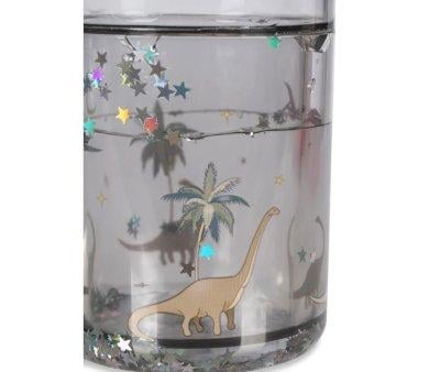 2 Vasos con Purpurina Dino