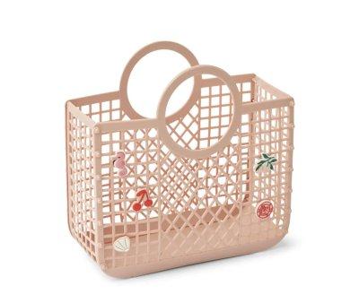 Beach Bag Samantha with Charms Rose