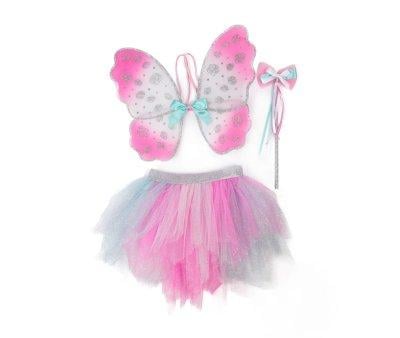 Disfraz Think Mint Falda y Alas Brillantes Rosa Menta  T.4-6aos