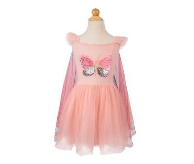 Disfraz Lentejuelas con Mariposa Secreta y Alas T.5-6aos