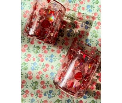 Pack of 2 Glitter Fragola Glasses