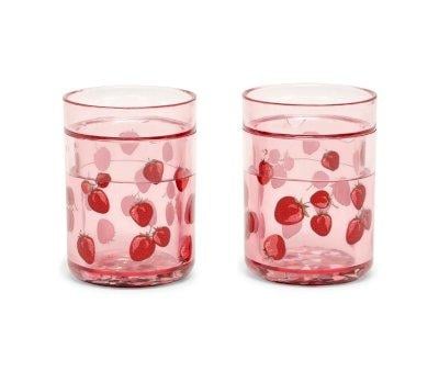 Pack of 2 Glitter Fragola Glasses