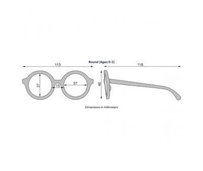 Gafas de Sol Flexibles (0-24meses) Euro Round Amber Lenses Classic Tortoise