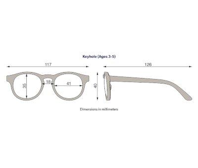 Gafas de Sol Flexibles Keyhole (3-5aos) Smoke Lenses Jet Black