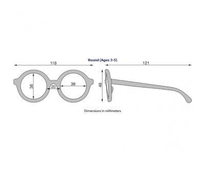 Gafas de Sol Flexibles (3-5aos) Original Round Peachy Keen Amber Lenses