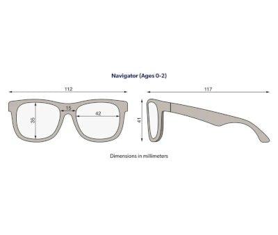 Gafas de Sol Flexibles Navigators (0-24meses) Baby Blue Amber Lenses