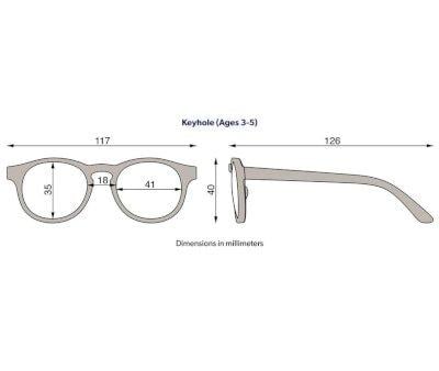 culos de sol flexveis Navigators (3-5 anos) Blue Baby com lentes mbar
