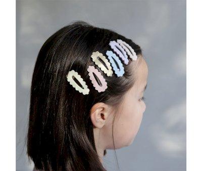 5 Mini Clips Scalloped Sparkle
