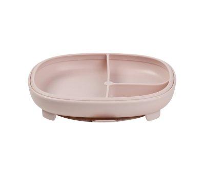 Plato 2 en 1 con Ventosa y Compartimentos Extrables Blush