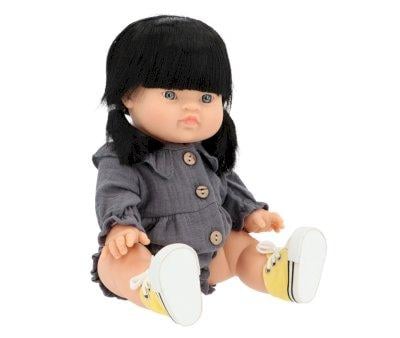 Boneca Gordis Kaya com Macaco Lonore Cinza Mouse e Komvers Limo
